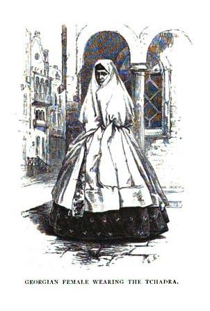 ქართველი ქალი ჩადრით Georgian female wearing the chadra